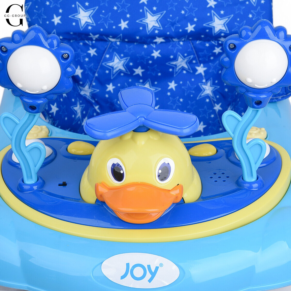 “Дитячі ходунки Joy 4302 Качечки: музичні, українське та англійське озвучення, регульовані, зі знімною панеллю та функцією столика”